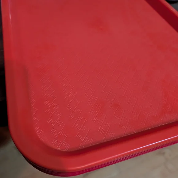NWT 4 Red BBQ / Cafeteria / Party / 12x16" Serving Tray by Carlisle - Picture 5 of 7